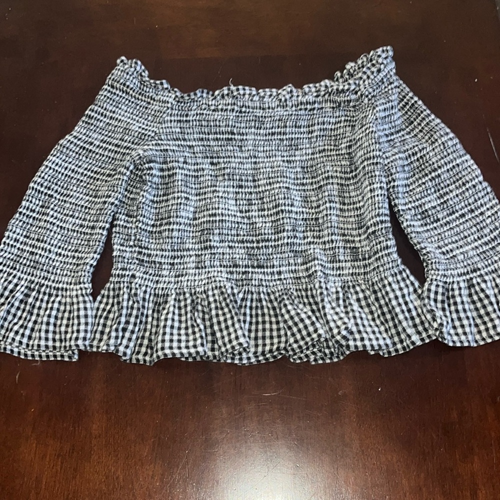 American Eagle Smocked Off-Shoulder Top- size XS